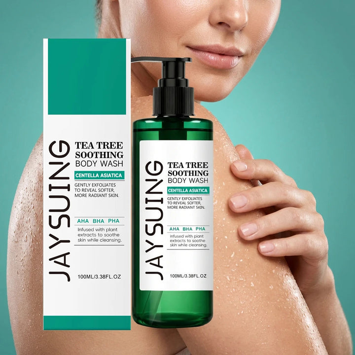 Centella Tea Tree Body Wash Deep Clean Refresh Cool Soothe Sensitive Nourish Calm Skin Discomfort Repair Skin Barrier Shower Gel Halalzen