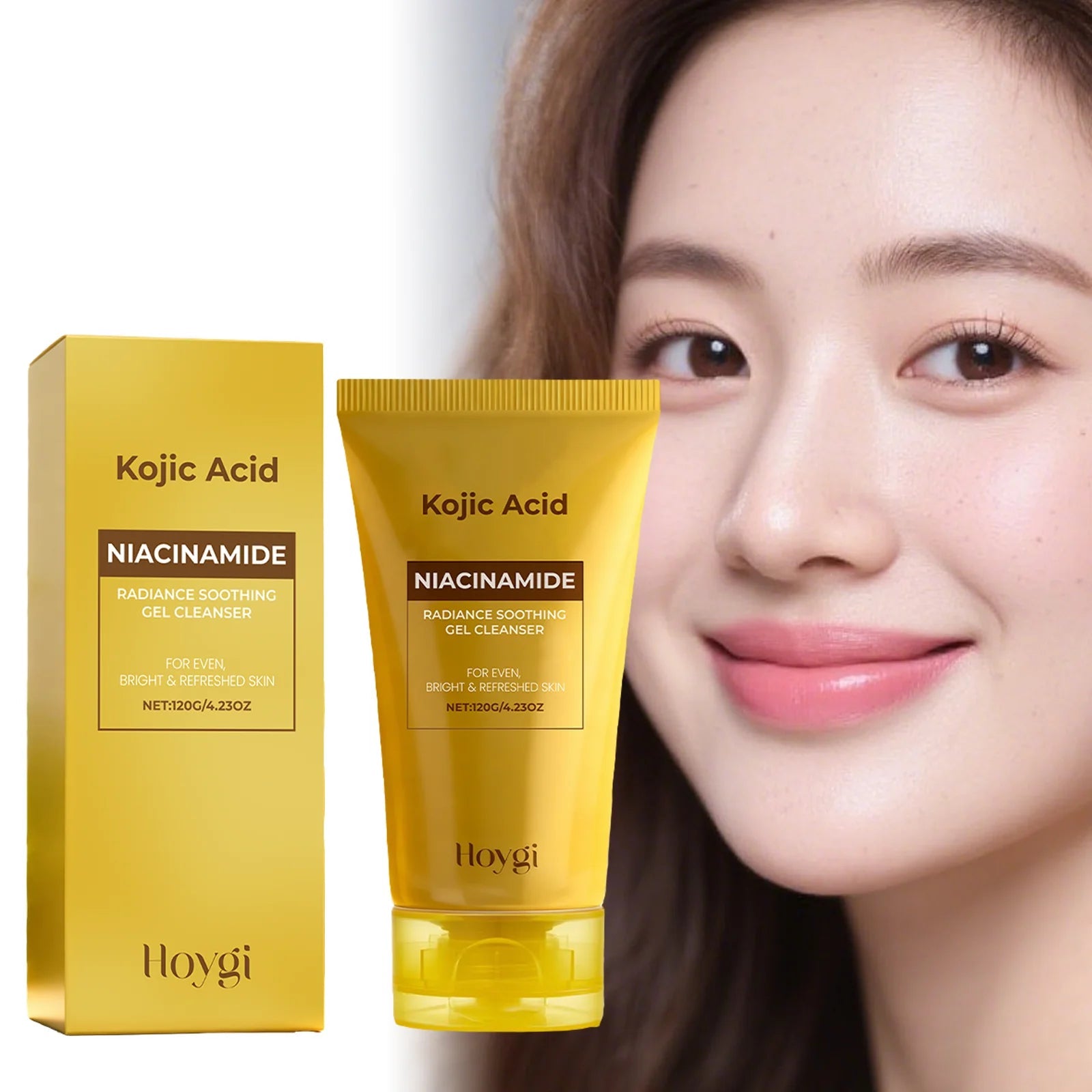 Turmeric Hyaluronic Acid Foaming Cleanser Gentle Face Wash for Oily Dull Skin Deep Pore Clean Hydrating Lather Daily Facial Care Halalzen