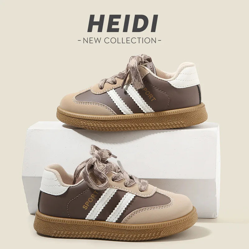 Kids German Training Shoes 2025 Spring Autumn Boys Girls Casual Sneakers Soft Sole White Shoes Baby Agate Shoes