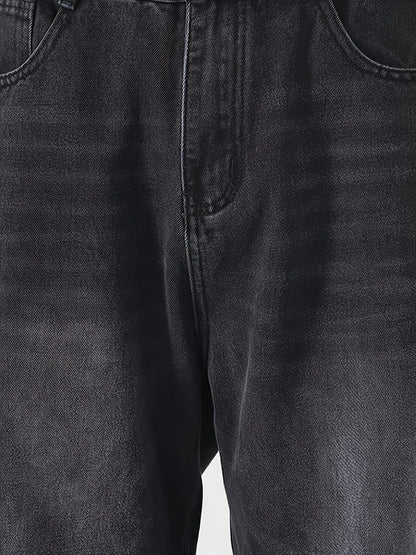 Men'S Skinny Fit Wide Leg Jeans, Men'S Stylish Comfy Denim Pants, Versatile For Four Seasons