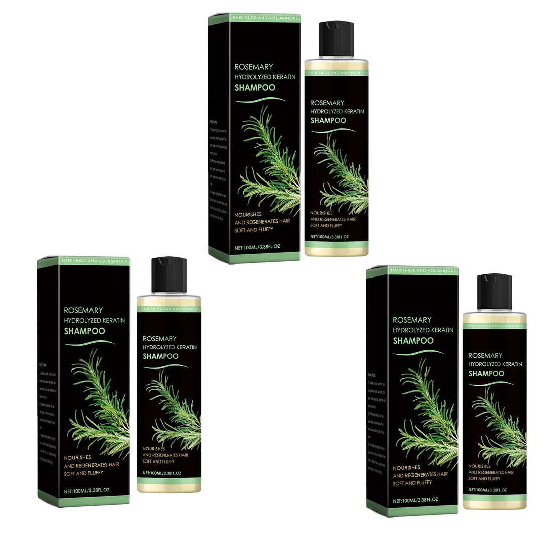 Rosemary Natural Shampoo Hair Thickness Loss Deep Nourishing Scalp Care Strengthen Repair Damaged Oil Control For Men Women Halalzen
