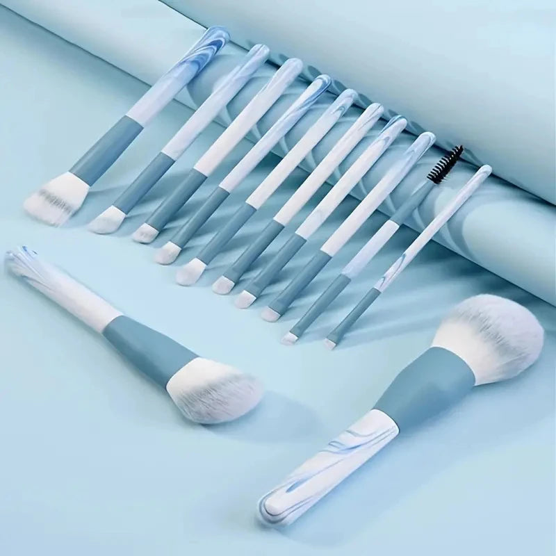 12pcs Professional Makeup Brush Set Premium Synthetic Foundation Concealer Powder Eyeshadow Blush Brushes Hygienic Beauty Tools Halalzen