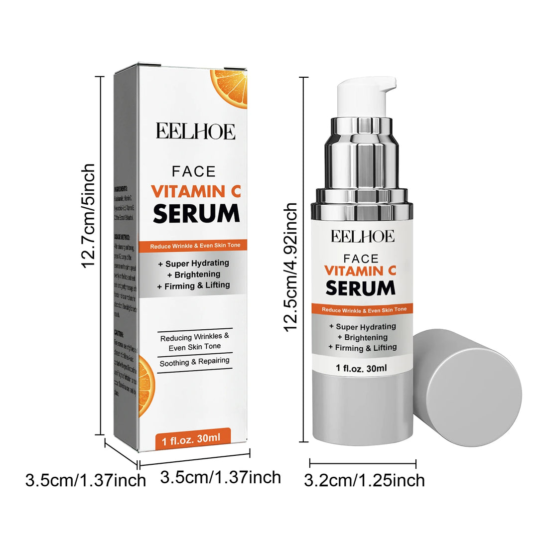 US Local 30ml Vitamin C Face Serum For Women Brightening Anti-Wrinkle Hydrating Niacinamide Ascorbic Acid Firming Lifting Soothing Repairing