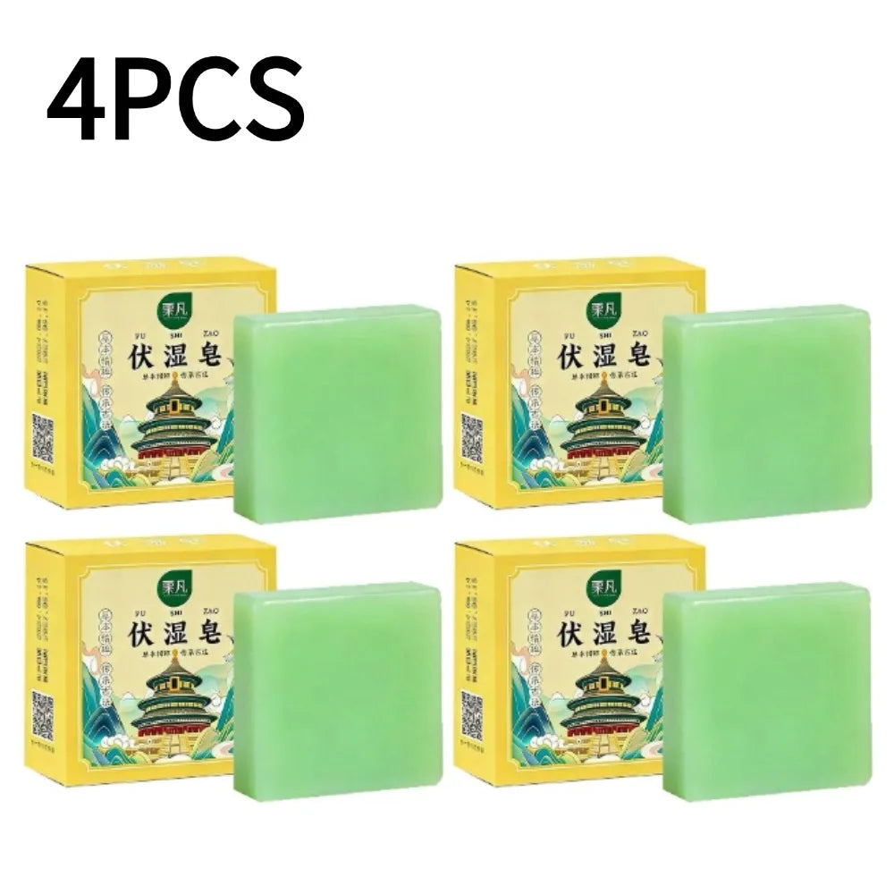 1/2/3/4/5/10PCS Traditional Herbal Cooling Soap Bar Mint Cucumber Extract Refreshing Scent Oil Control Deep Pore Cleansing Wash