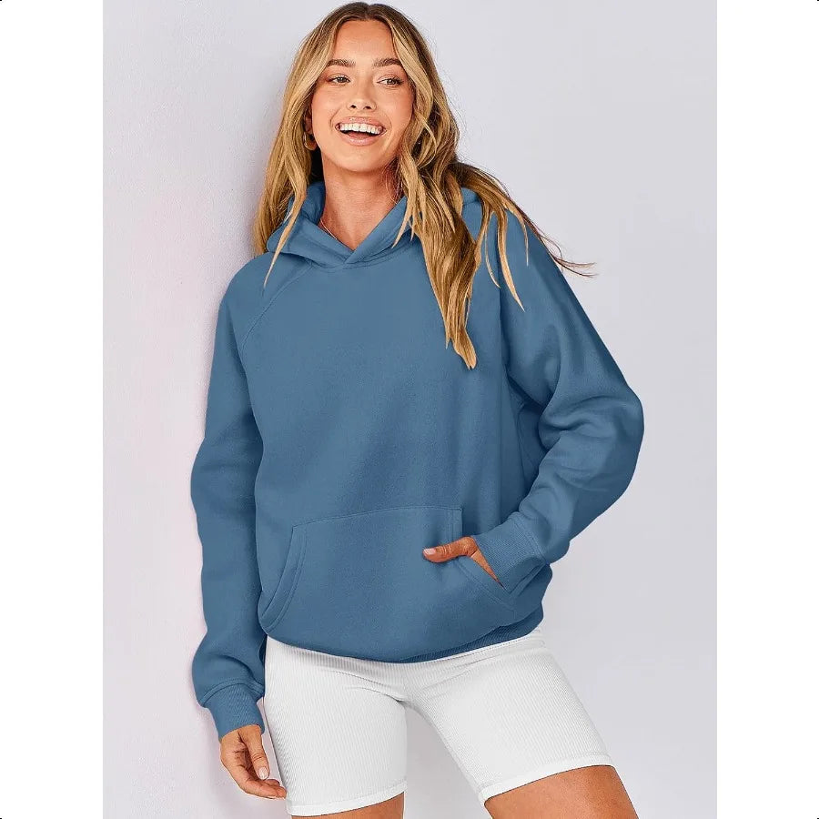 ANRAB Women Hoodies Oversized Fleece Long Sleeve Comfy Casual Basic Pullover Sweatshirts 2025 Fall Outfits Y2K Clothes