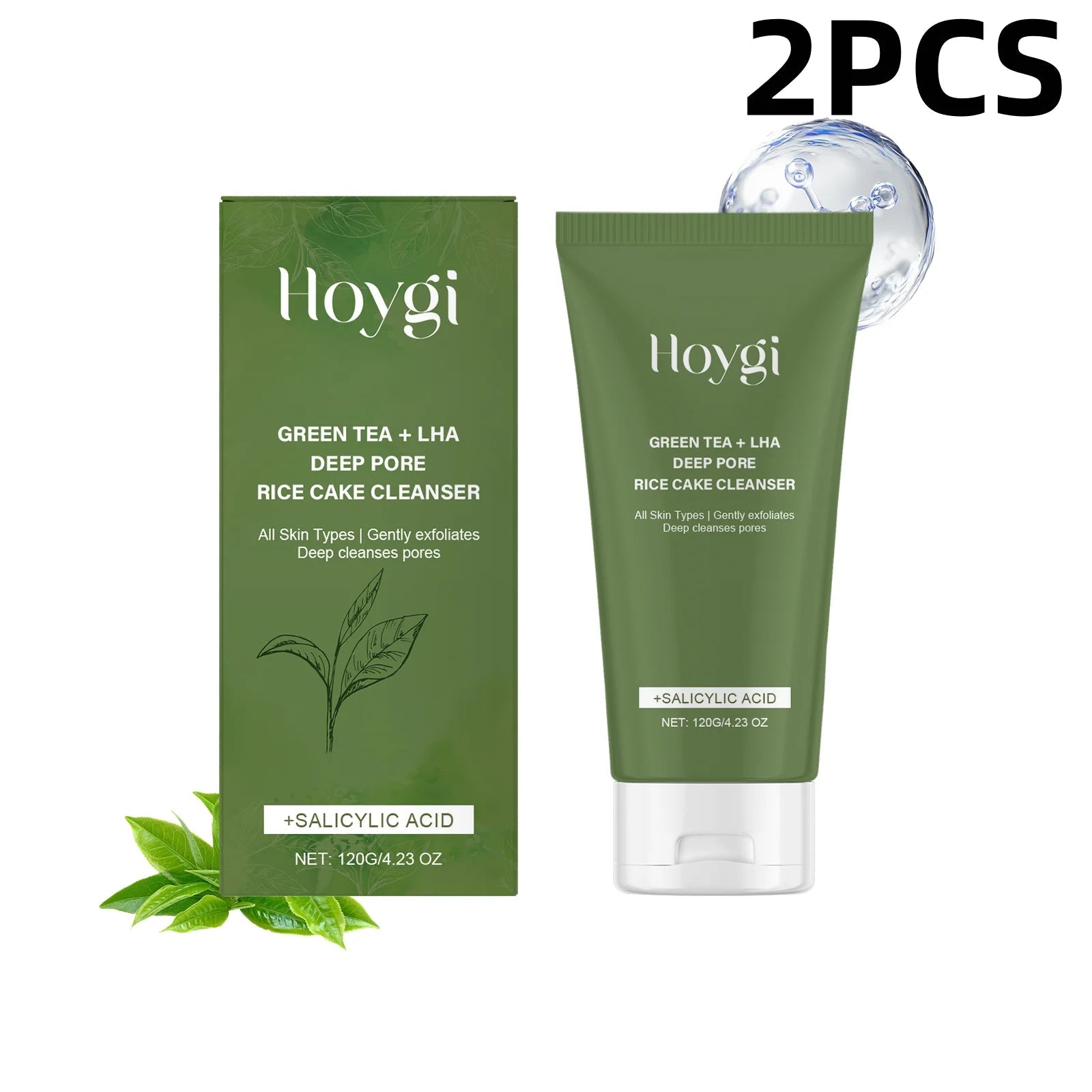 Green Tea Salicylic Acid Facial Cleanser Gently Clean Pores Moisturize Without Tightening Improve Acne Cleanse Refresh Care Halalzen