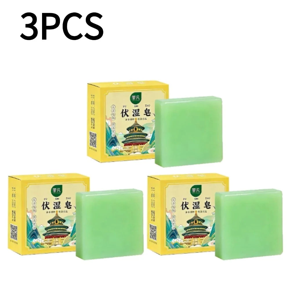 1/2/3/4/5/10PCS Traditional Herbal Cooling Soap Bar Mint Cucumber Extract Refreshing Scent Oil Control Deep Pore Cleansing Wash