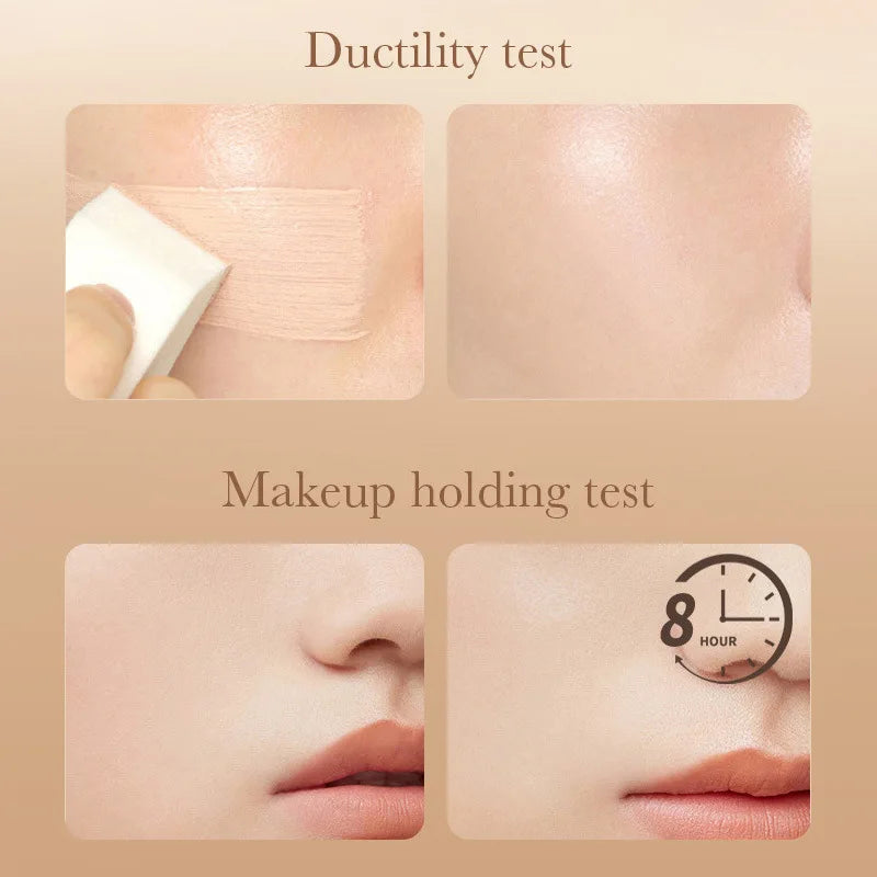 MISS ROSE Flat Tube Liquid Foundation Not Easy Fade, Moisturizing Foundation Cream Suitable For All Skin Tones Daily Face Makeup