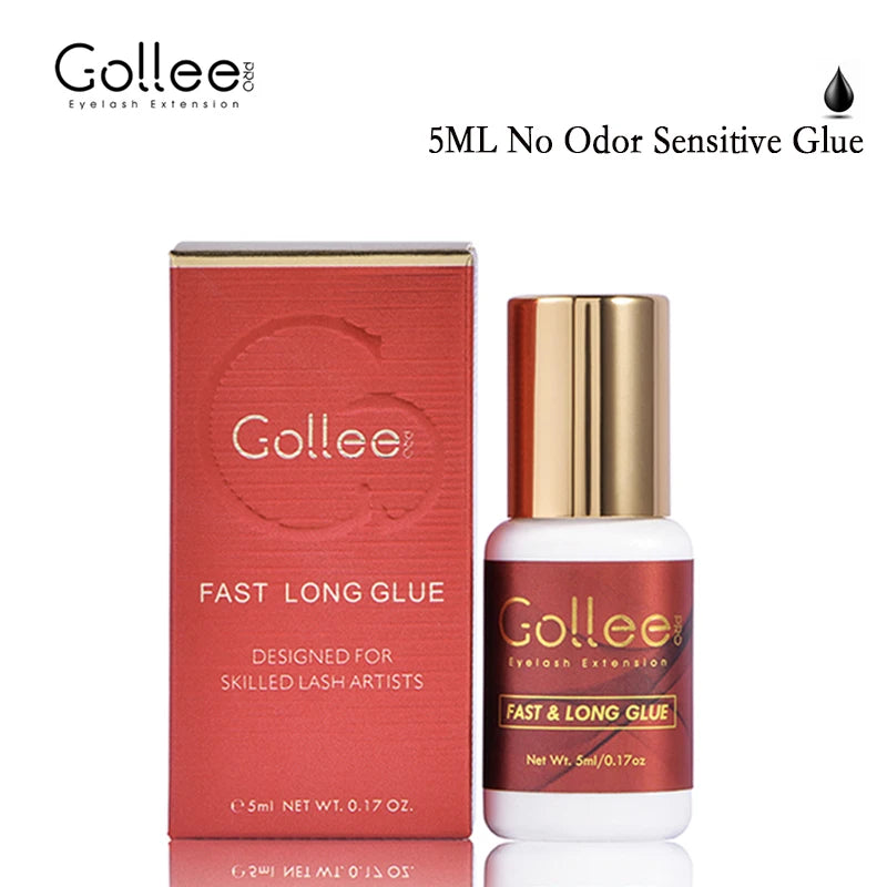 Gollee 0.5s Fast Dry Lash Adhesive Long Lasting 6-8 weeks Eyelashes Glue for Eyelash Extensions No Irritation Glue Makeup tools Halalzen