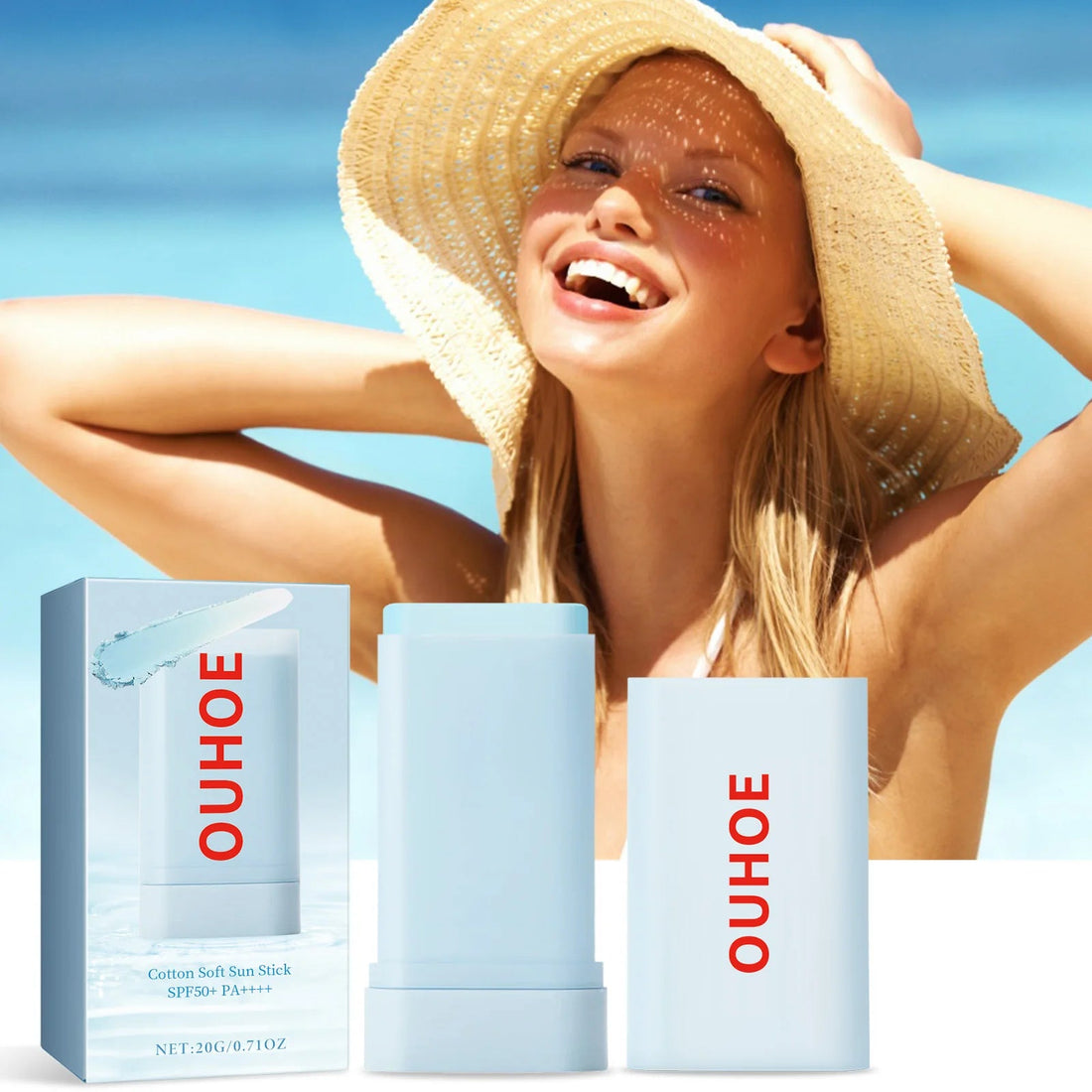 Sunscreen Stick Spf 50 for Oily Skin Face Sun Blocking UV Protective Moisturizing Refreshing Oil Control Solar Isolation Cream Halalzen