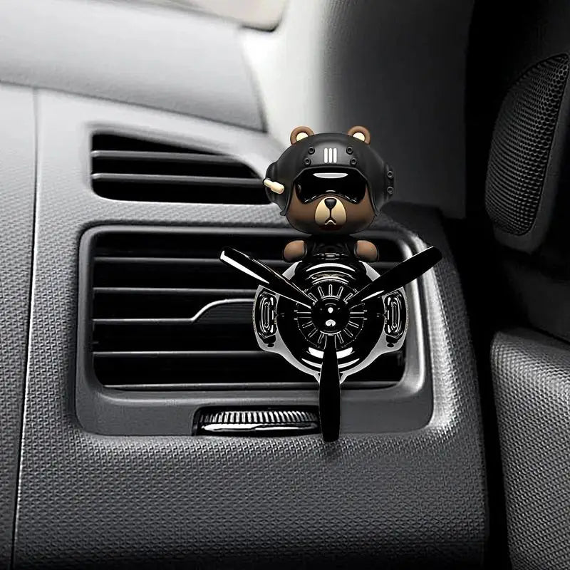 DIY perfume Odor ornament bear car air fresheners decorations accessories aroma vent clip fragrance diffuser men