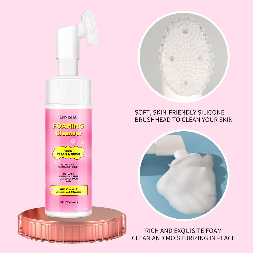 ENVISHA Foaming Cleanser Face Skin Care Oil Control Cleansing Exfoliating Mousse Smooth Moisturizing Whitening Shrinking Pores Halalzen