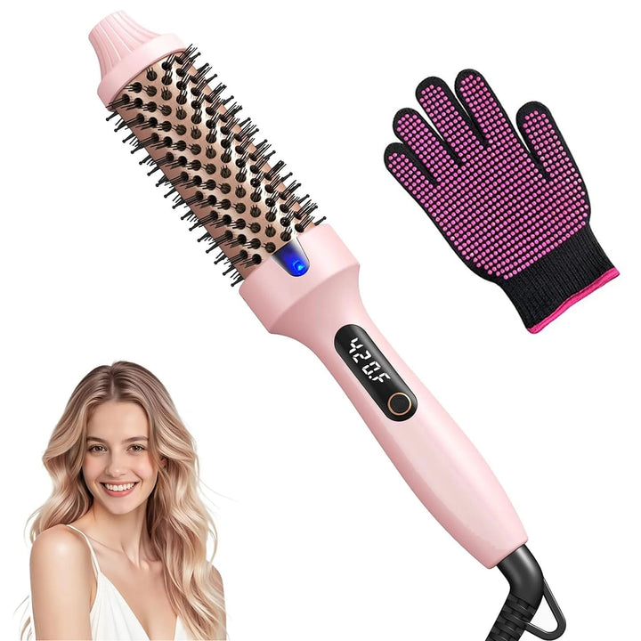 Thermal Brush Blowout Boost 1.5 inch Heated Round Brush for Blowout Look Dual Voltage Negative Ion Technology 6 Temperature Mode Halalzen