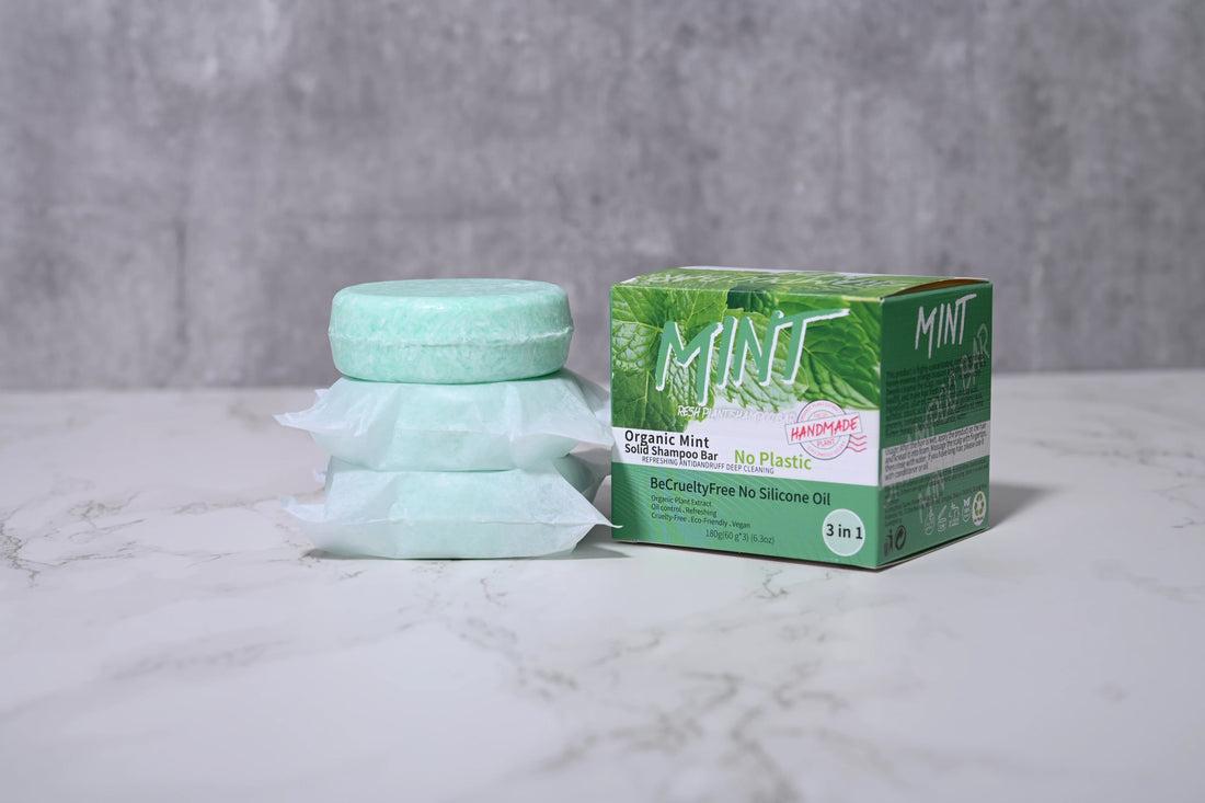 60g *3 in 1 Mint Shampoo Handmade Soap for Oil Control Dandruff Removal Balance Water and Oil Halalzen