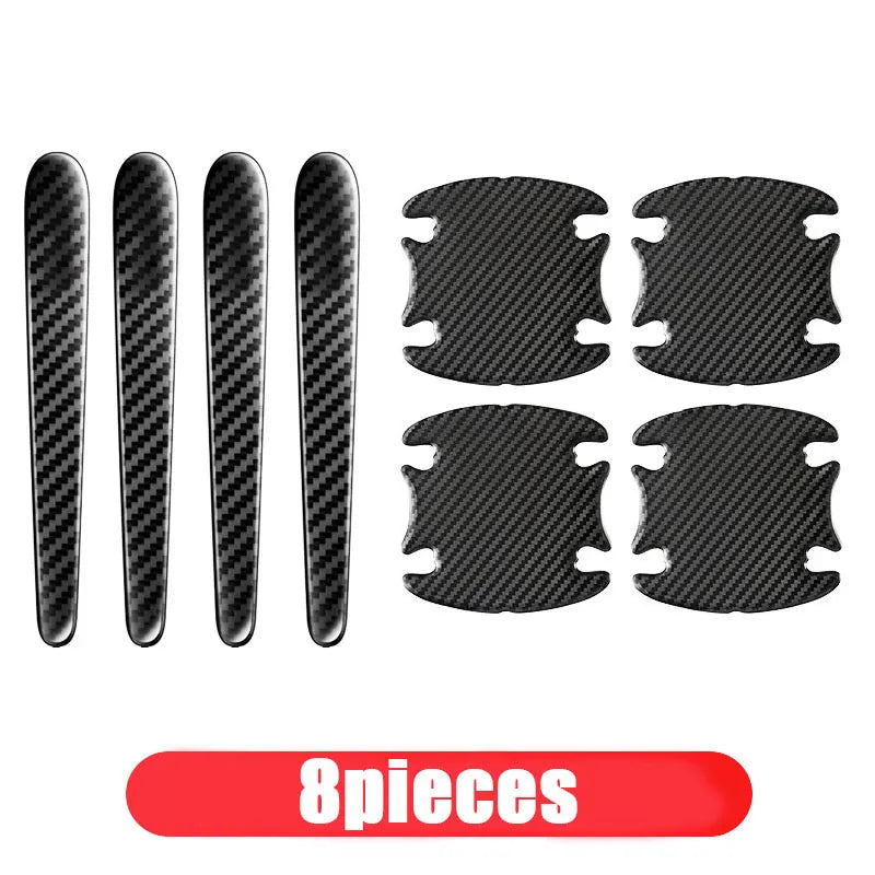 Carbon Fiber Car Stickers Anti Scratch Car Door Handle Protector Automobiles Handle Protection Film Styling Exterior Accessorie