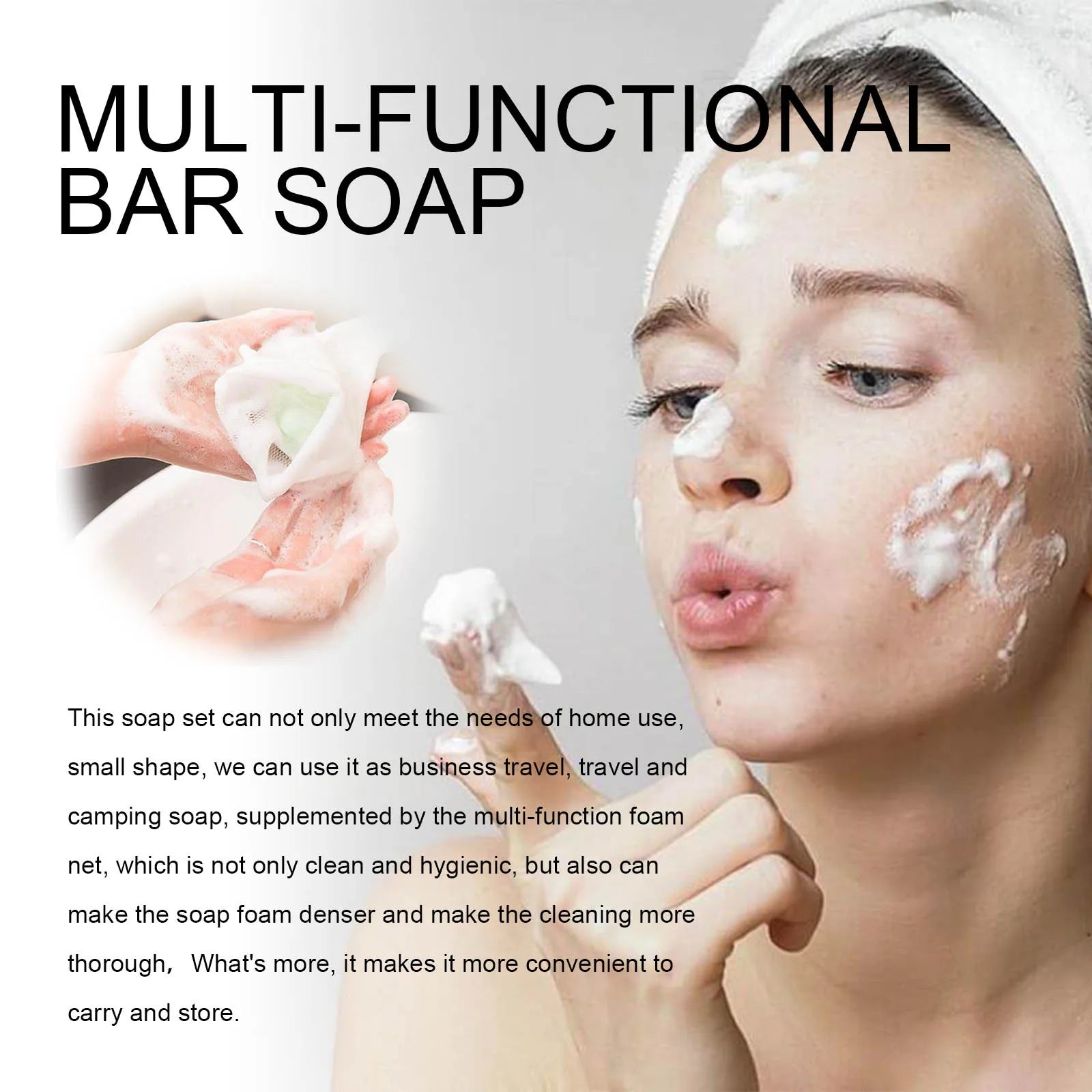 100g Rock Crystal Bath Soap Gentle Cleansing Moisturizing Body Bar For All Skin Types Multi-Purpose Hand Face Wash Gift Set Halalzen
