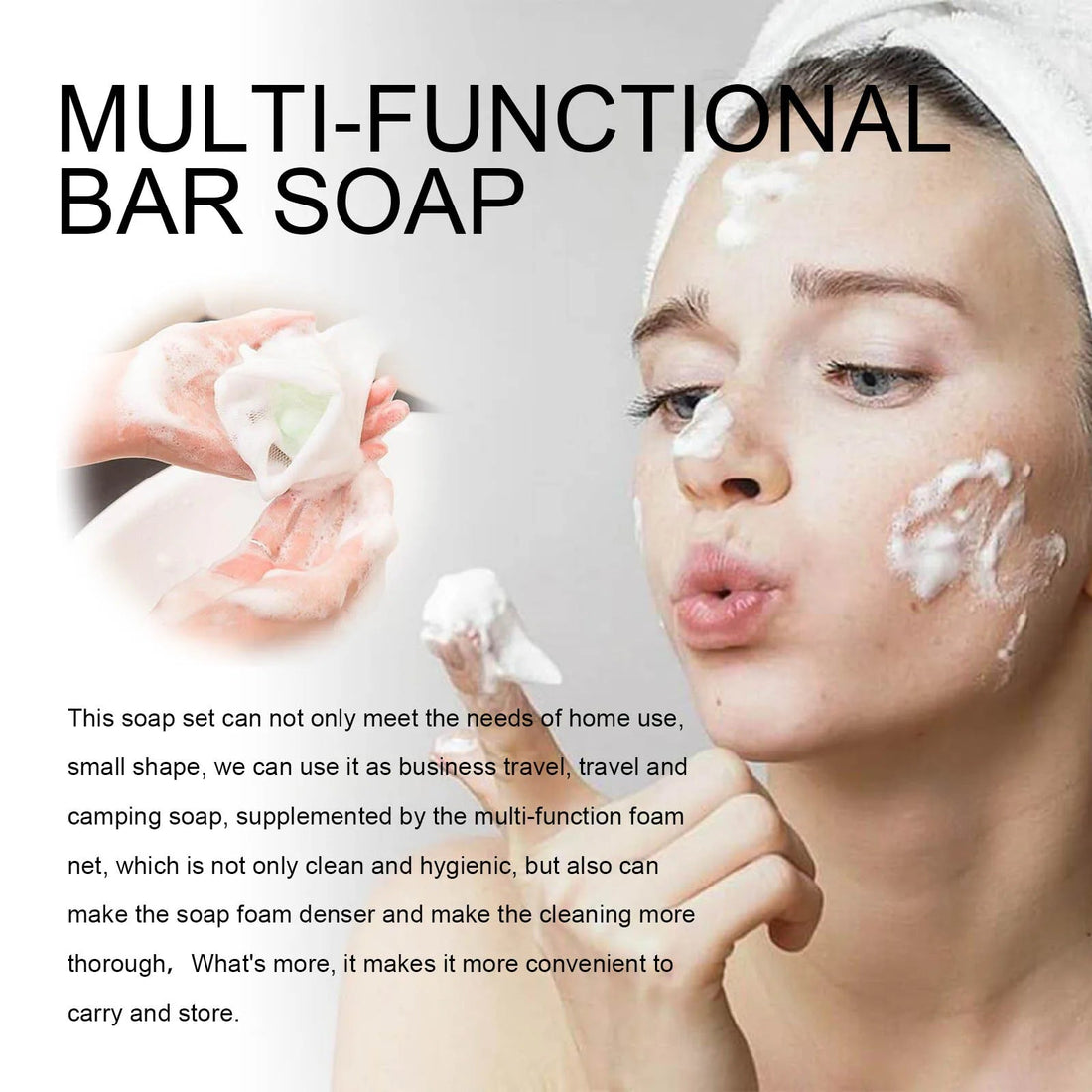 100g Rock Crystal Bath Soap Gentle Cleansing Moisturizing Body Bar For All Skin Types Multi-Purpose Hand Face Wash Gift Set Halalzen