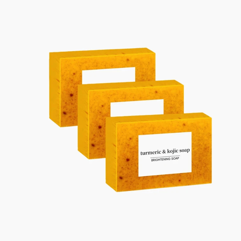 1/2/3Pcs  Turmeric Hand Made Soap, Lemon Kojic Acid Soap, Shower and Facial Soap Body Care