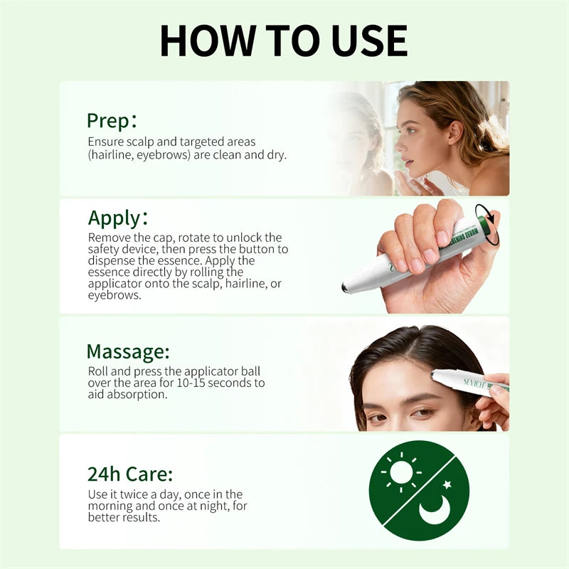 Rosemary Hair Growth Roller Essence Improves Scalp Health Stimulates Follicle Activity Reduces Hair Breakage Increases Density