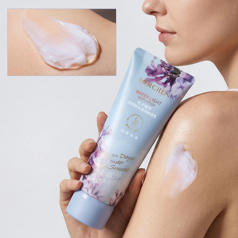 Mercilen Water Glow Essence Anti-Wrinkle Polishing Body Lotion, Deeply Moisturizes Dry Skin, Absorbs Quickly, Makes Skin Radiant and Charming, While Also Nourishing and Moisturizing, with a Fragrance, Suitable for All Skin Ty