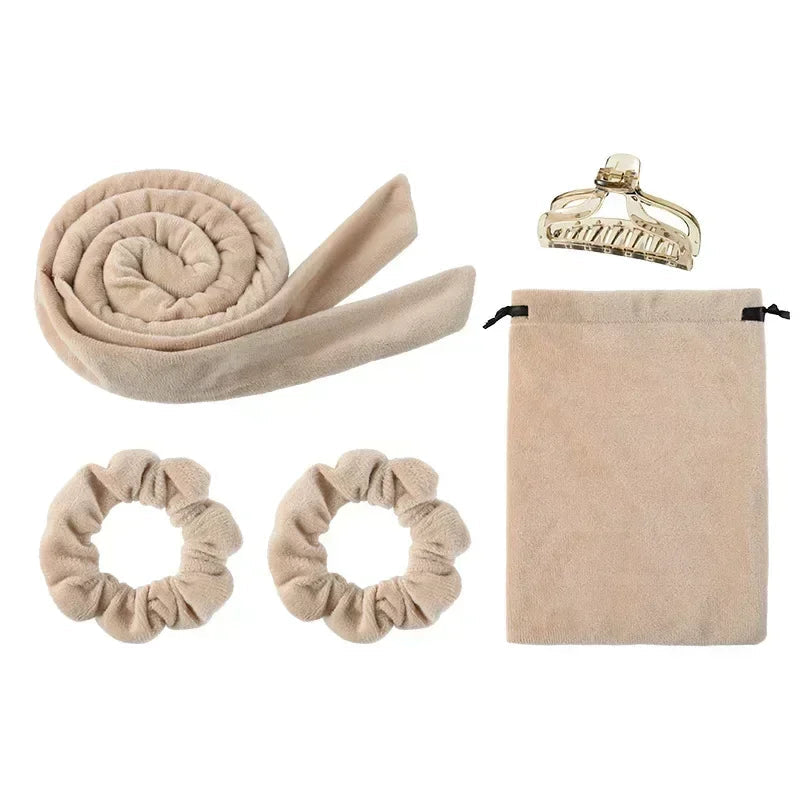 Heatless Curling Rod Headband No Heat Hair Curlers Ribbon Lazy Hair Rollers Silk Curls Sleeping Soft Headband Hair Styling Tools Halalzen