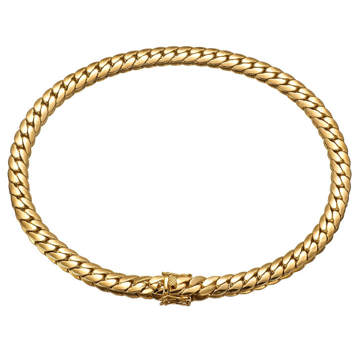 Hip Hop 18K Gold-Plated Cuban Link Necklace – Men's Rapper Bling Tank Chain Jewelry