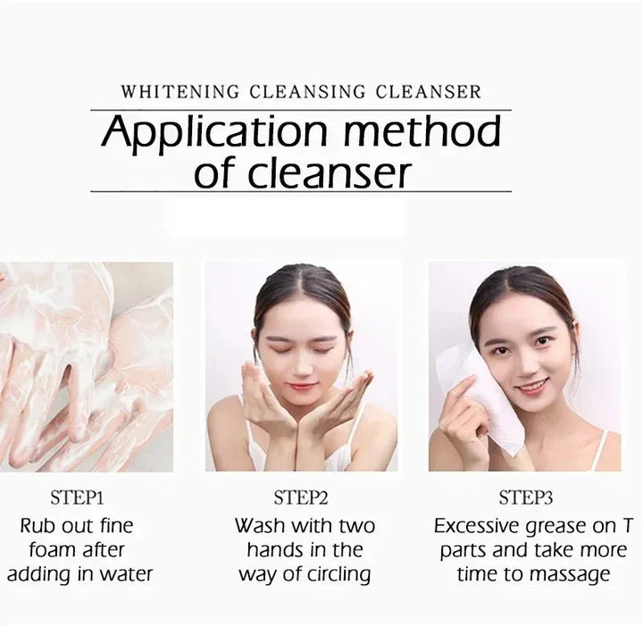 Nicotinamide Amino Acid Face Cleanser Facial Scrub Cleansing Acne Oil Control Blackhead Remover Shrink Pores Skin Care Halalzen