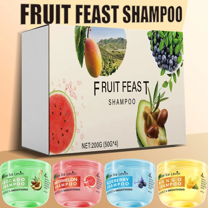 Tropical Fruit Shampoo Set - Deep Moisture Repair for Dry Damaged Hair - Seasonal Hair Care Kit for Fall Winter