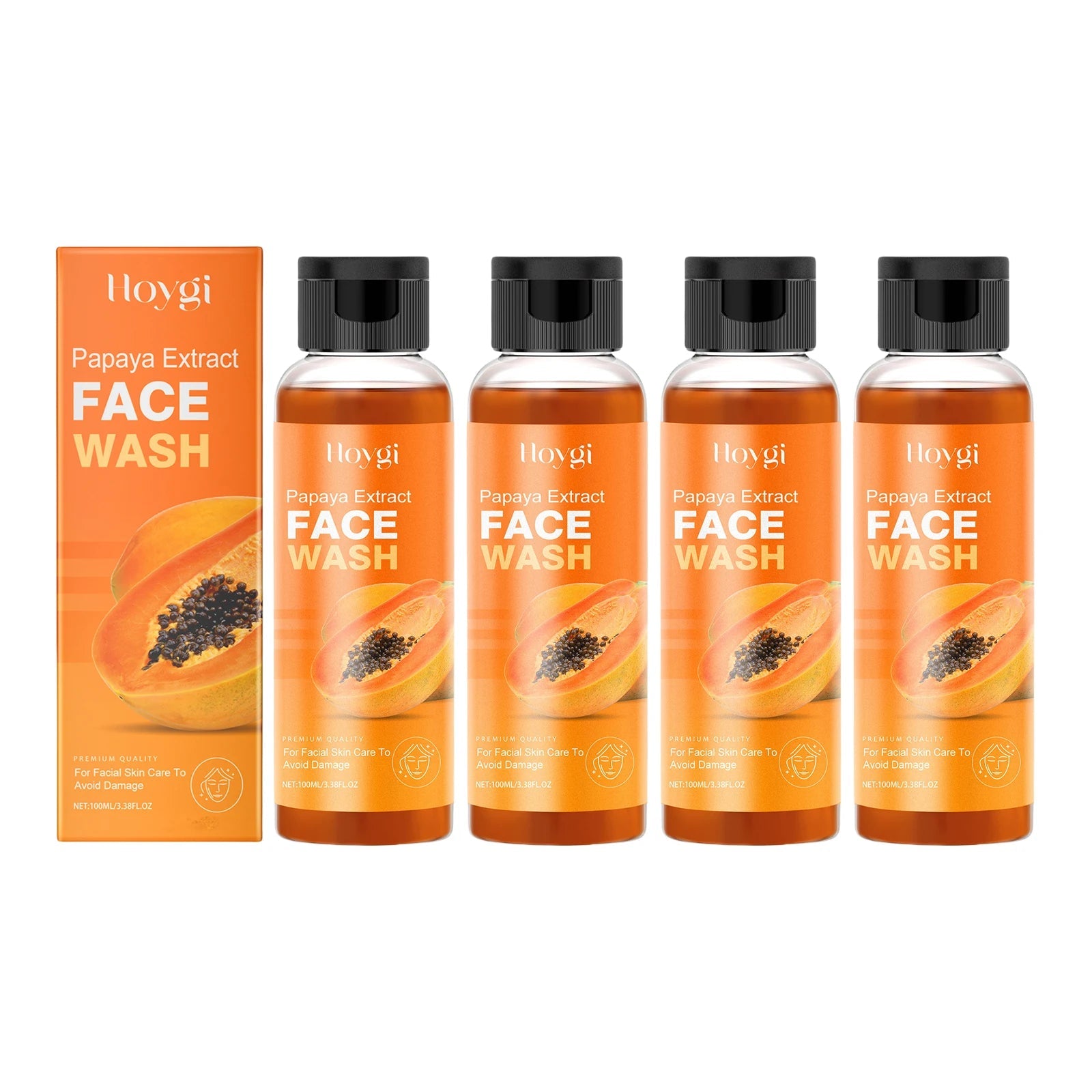 Hoygi Papaya Cleanser Gentle Exfoliating Hydrating Brightening Natural Enzyme Face Wash for Sensitive Skin All Types Halalzen