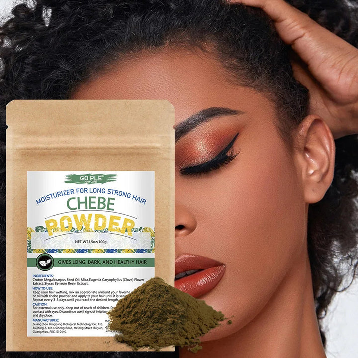 GOIPLE Chebe Powder-Contains Natural Ingredients Promotes Strong and Healthy Hair Strengthens & Thickens Formulated for Dry Hair Halalzen