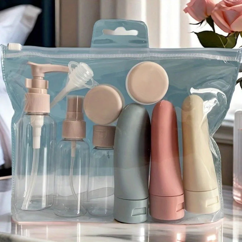 For Shampoo Conditioner Lotion Body Wash Portable Non Metal Soap Dispenser Leakproof BPA Free Travel Bottle Set