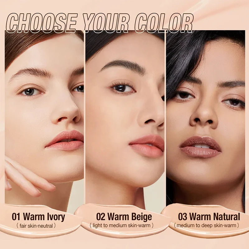 VERONNI Liquid Foundation Cream for Face 10ml High Coverage Makeup Base Sunscreen SPF30 Waterproof Concealer Makeup Foundation Halalzen