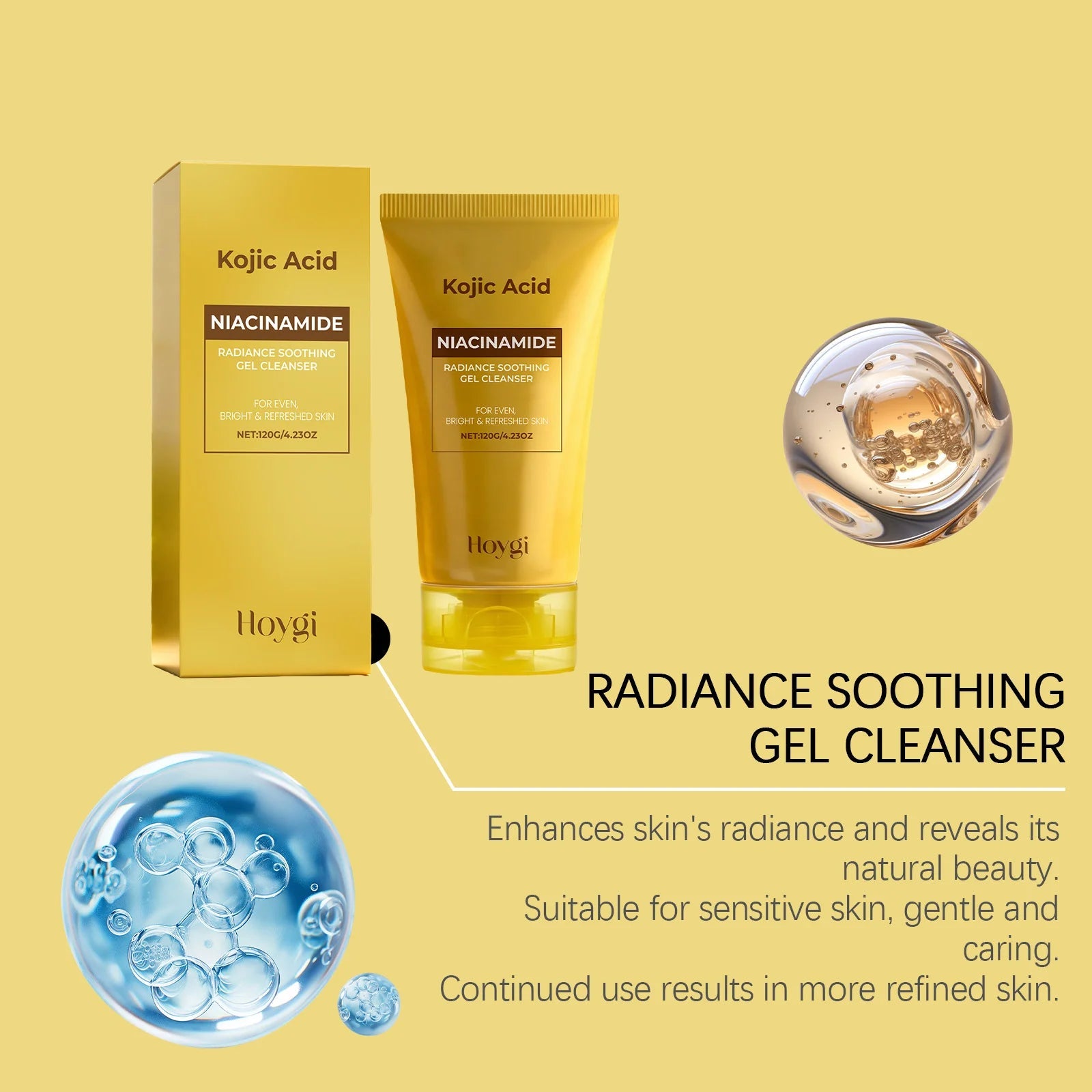 Turmeric Hyaluronic Acid Foaming Cleanser Gentle Face Wash for Oily Dull Skin Deep Pore Clean Hydrating Lather Daily Facial Care Halalzen