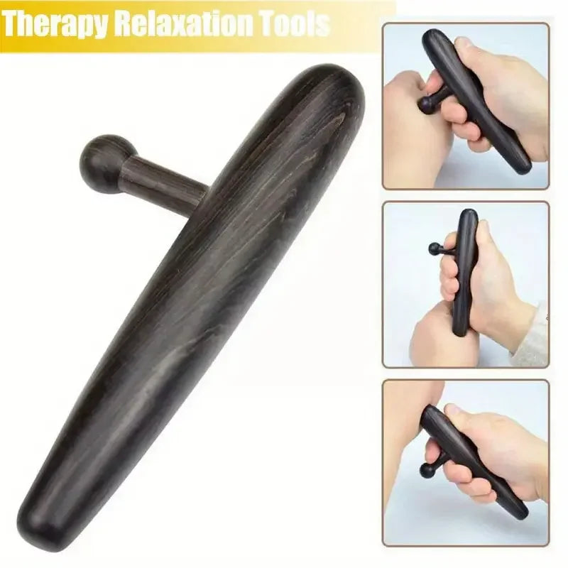 Wood Massage Tool Trigger Point Massage Manual Deep Tissue Massage Thumb Saver Massager for Back Leg Waist Therapists Equipment