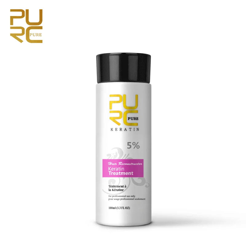 PURC Brazilian Keratin Hair Treatment Keratin Straightening Curly Hair Smoothing Repair Permed Damaged Hair Care Products Halalzen
