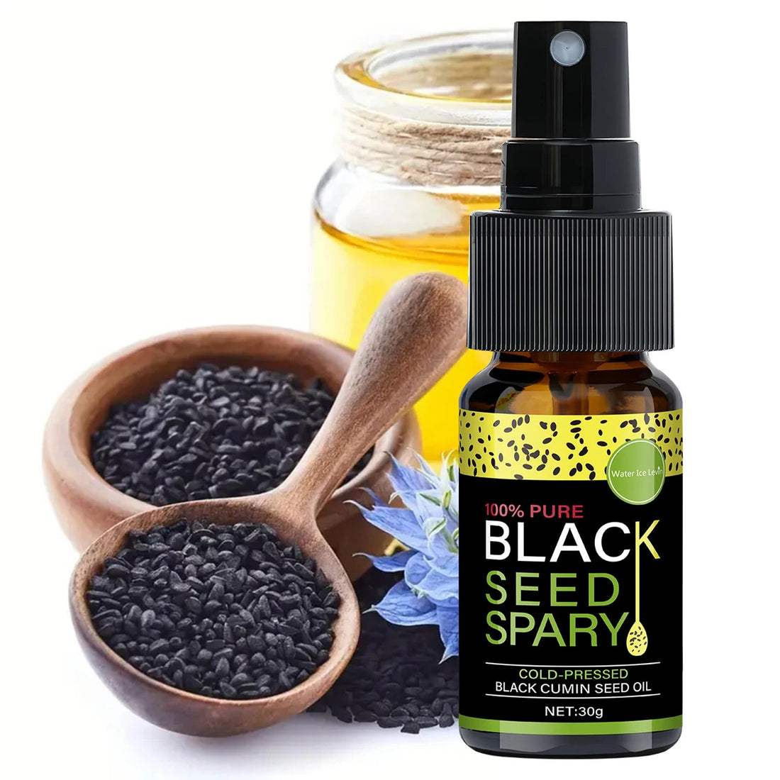 100% Pure Black Seed Oil Spray - Cold-Pressed Hair Treatment, Deep Nourishment, Frizz Control, Winter Shine Care Halalzen