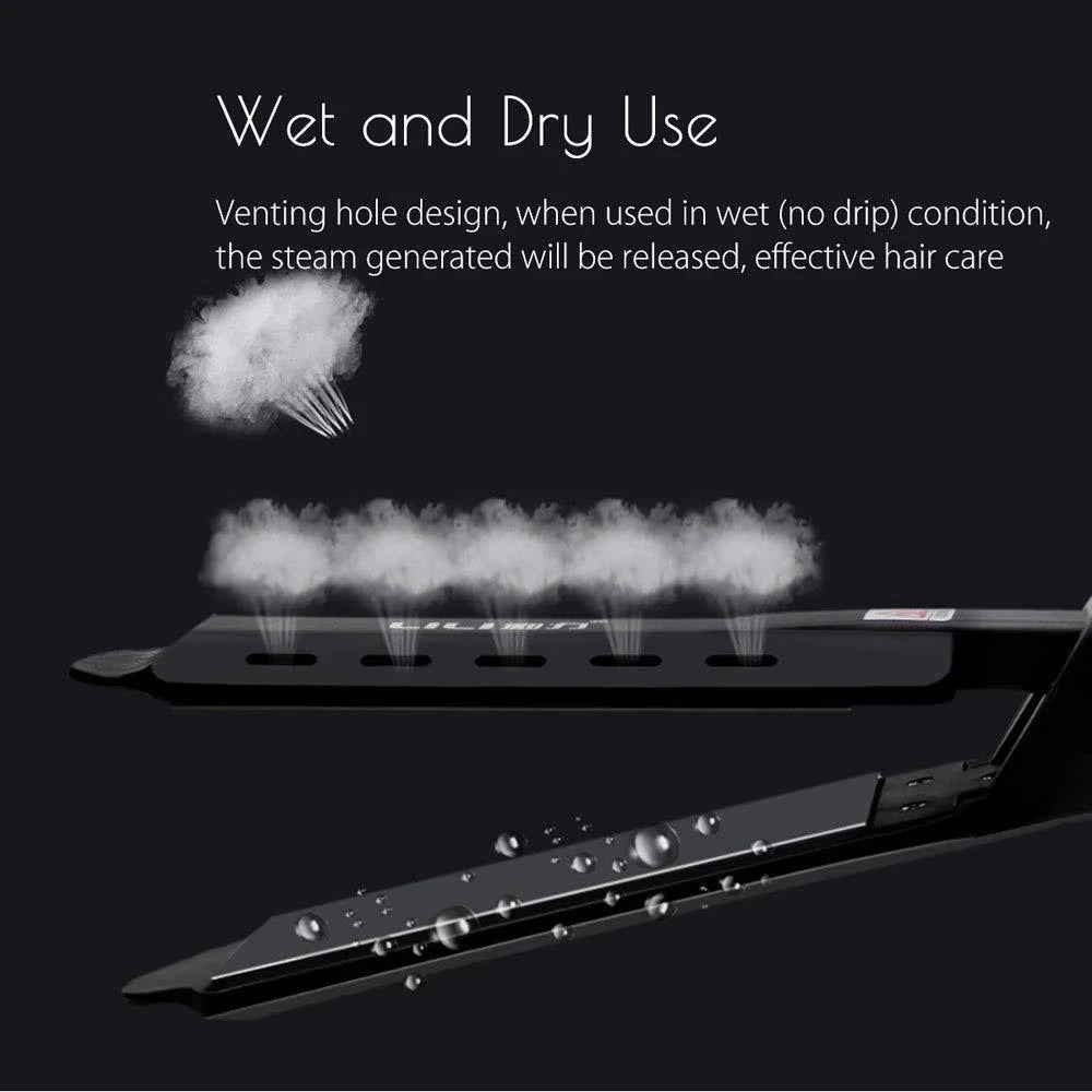 Dual Use Hair Straightener Curling Iron 4 Temperature Settings Portable Styling Tool for Straightening Curling Air Bangs Halalzen