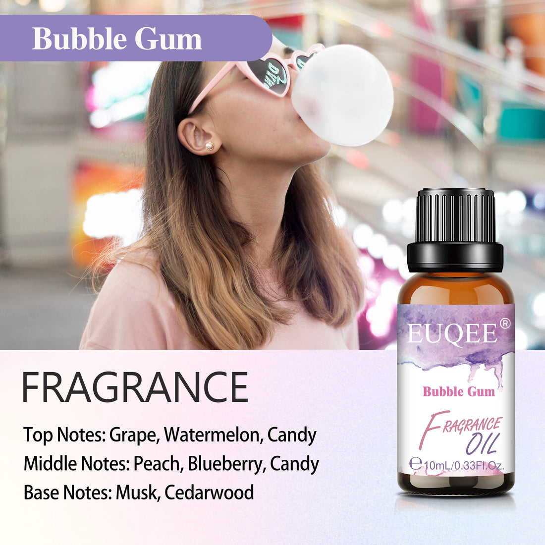 EUQEE 10ml 30ml 100ml Blend Essential Oil White Musk Baby Powder Almond & Vanilla Fragrance Oil for Diffuser Making Candle