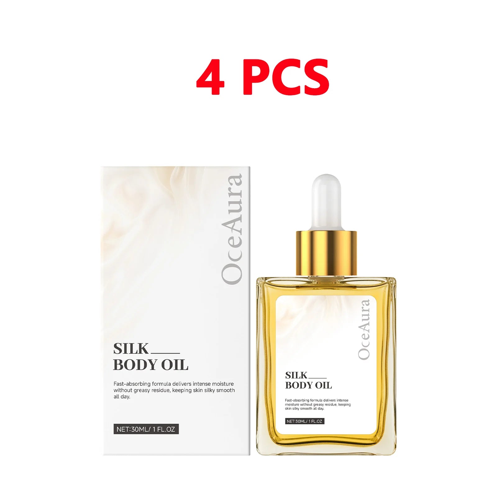 Silk Body Oil Moisturizing Skin Oil for Chest Thigh & Body Smooth Rejuvenation Massage Oil Body Care with Scent Luxuriou Dry Oil