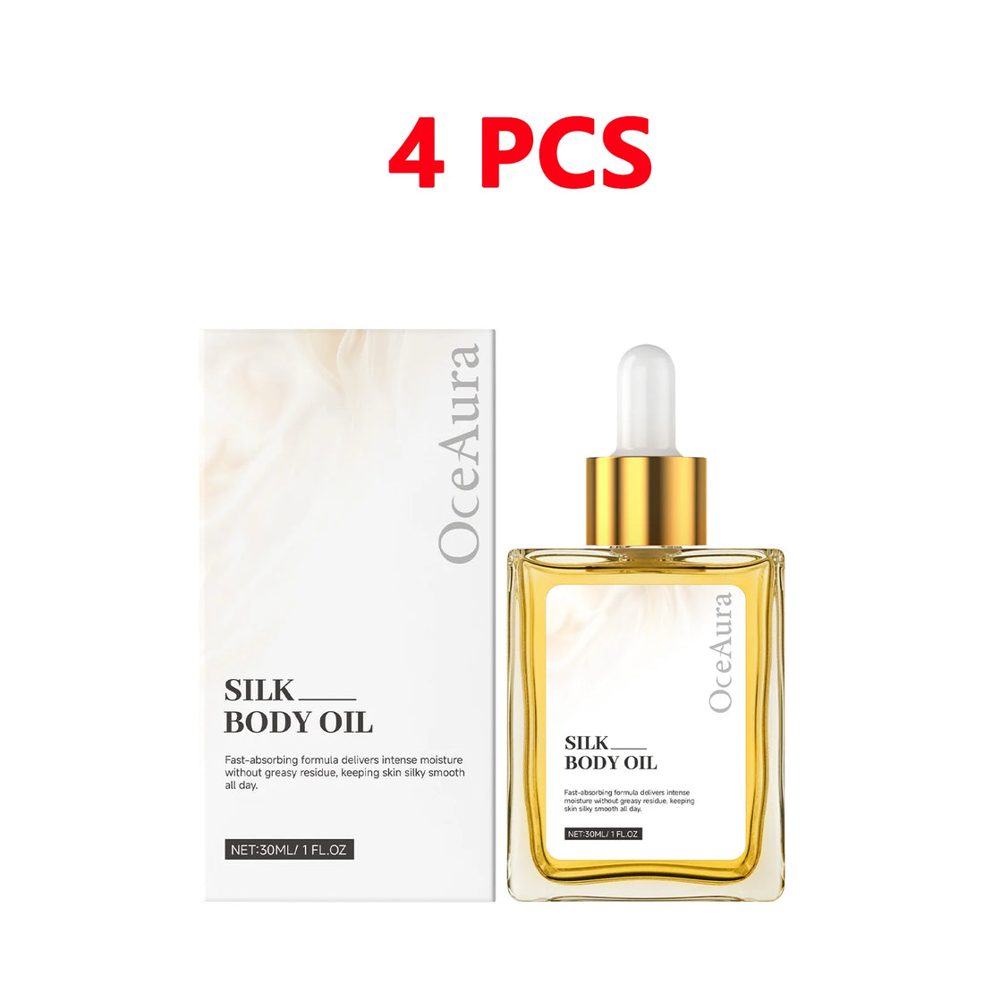 Silk Body Oil Moisturizing Skin Oil for Chest Thigh & Body Smooth Rejuvenation Massage Oil Body Care with Scent Luxuriou Dry Oil
