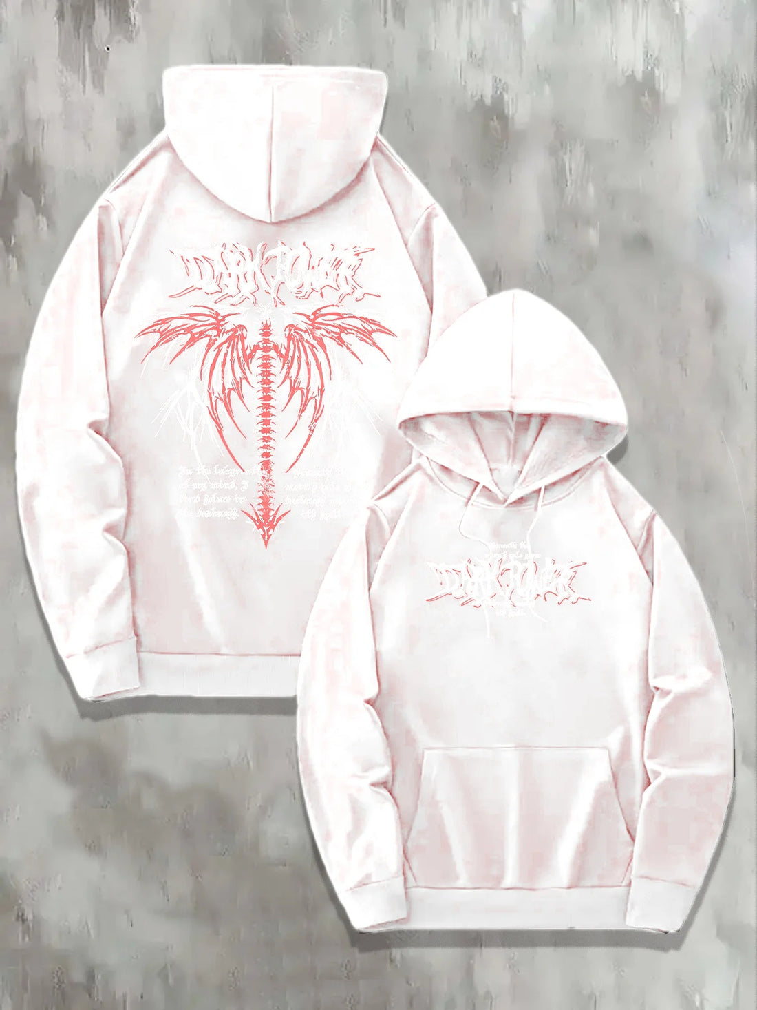 2025 New Y2K Anime Hoodie Rebirth Retro Wash Sweater Hoodie Long Sleeve Harajuku Gothic Pullover Trend Fashion Casual