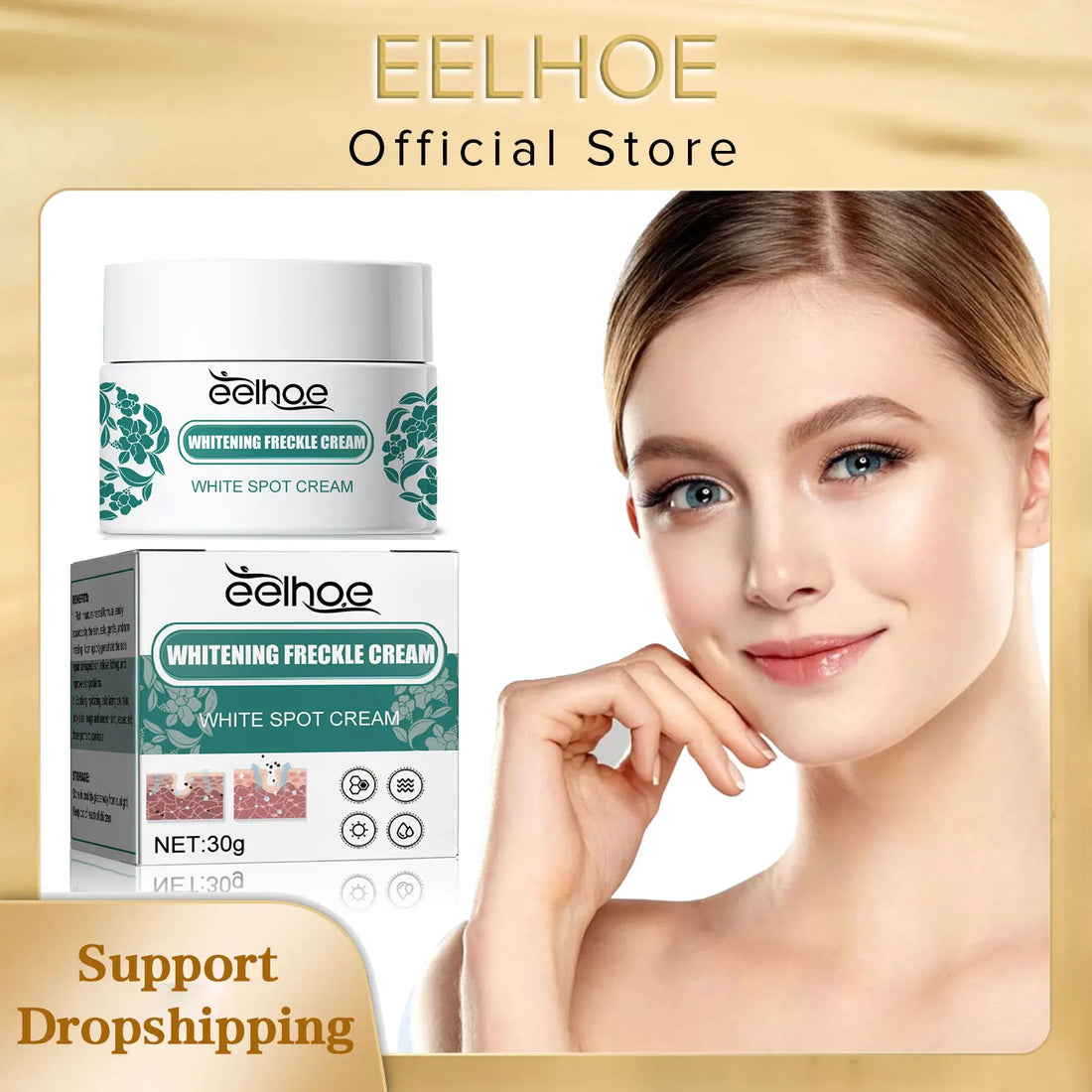 Whitening Freckle Cream Remove Acne Age Spot Melanin Sunburn Repair Anti Pigmentation Even Skin Tone Brighten Melasma Remover