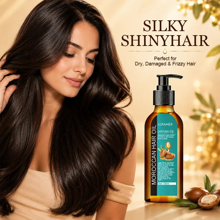 Moroccan Hair Care Oil Healthier Scalp Strengthen Improve Split Smooth Hair Repair Oil for Dry Damaged Hair Men and Women 100ml