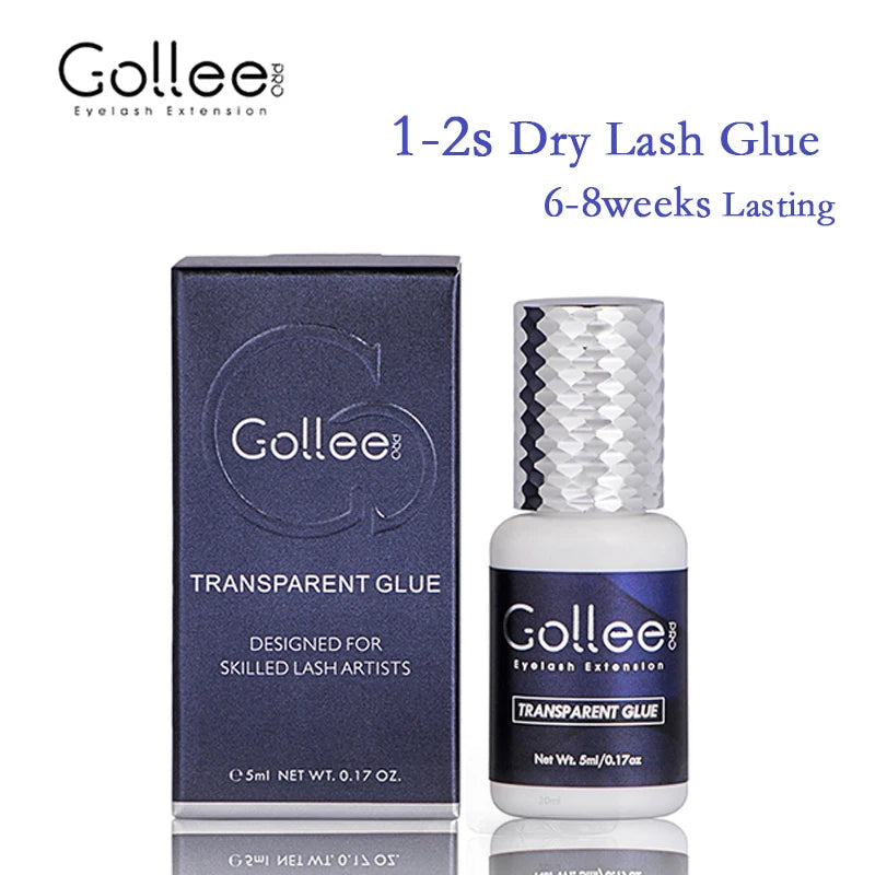 Gollee 0.5s Fast Dry Lash Adhesive Long Lasting 6-8 weeks Eyelashes Glue for Eyelash Extensions No Irritation Glue Makeup tools Halalzen