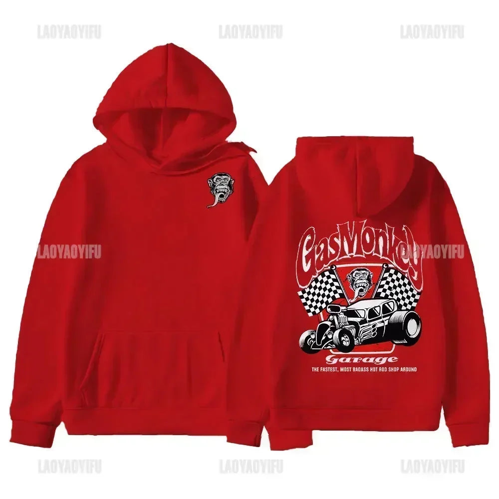 Amazing New Gas Monkeys Garage Autumn Winter Casual Loose Long Sleeve Essential Double-sided Gas Monkeys Garage Male Hoody