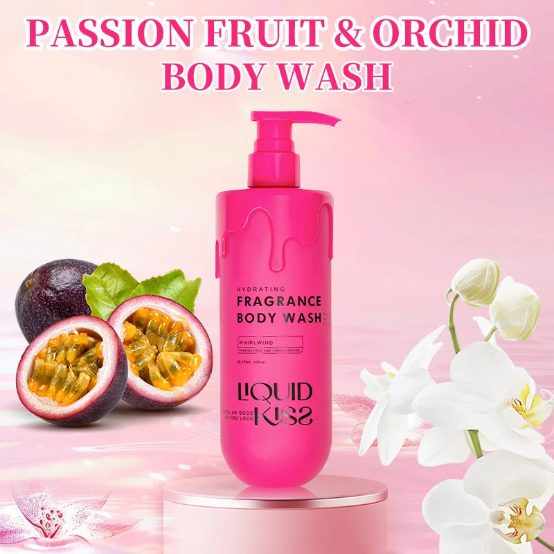 LIQUID KISS Body Wash for Women Oat Etract Moisturizing Shower Deep Moisture WHIRLWIND Fragrance Body Bath Shower Gels 473 Ml Halalzen