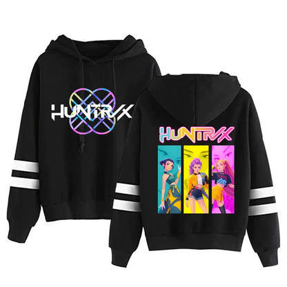 2025 Kpop Demon Hunter Hoodies Woman Anime Huntrix Graphic Hoodie 90s Casual Winter Long Sleeve Hooded Pullovers Shoujo Clothes