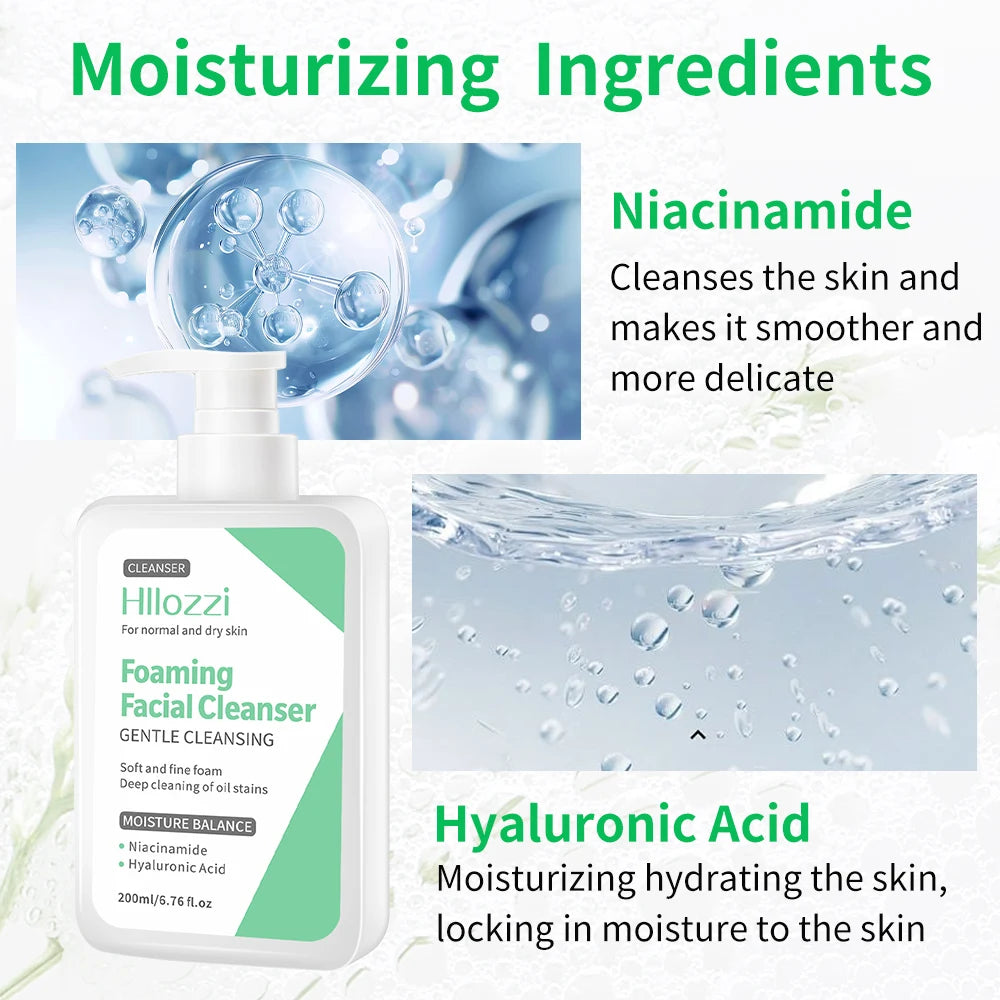 Men's facial cleanser, moisturizing, refreshing and clean skin, summer skin care products, oil control, blackhead removal Halalzen