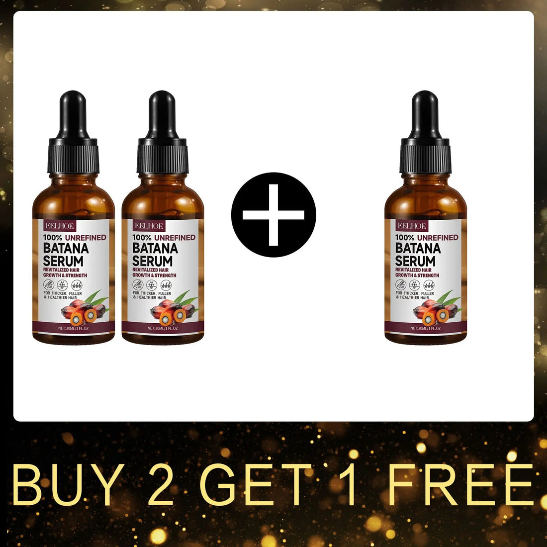 EELHOE Natural Batana Oil Deep Moisturizing Smooth Thick Hair Growth Shampoo and Conditioner for Damaged Hair Keratin Treatment Halalzen