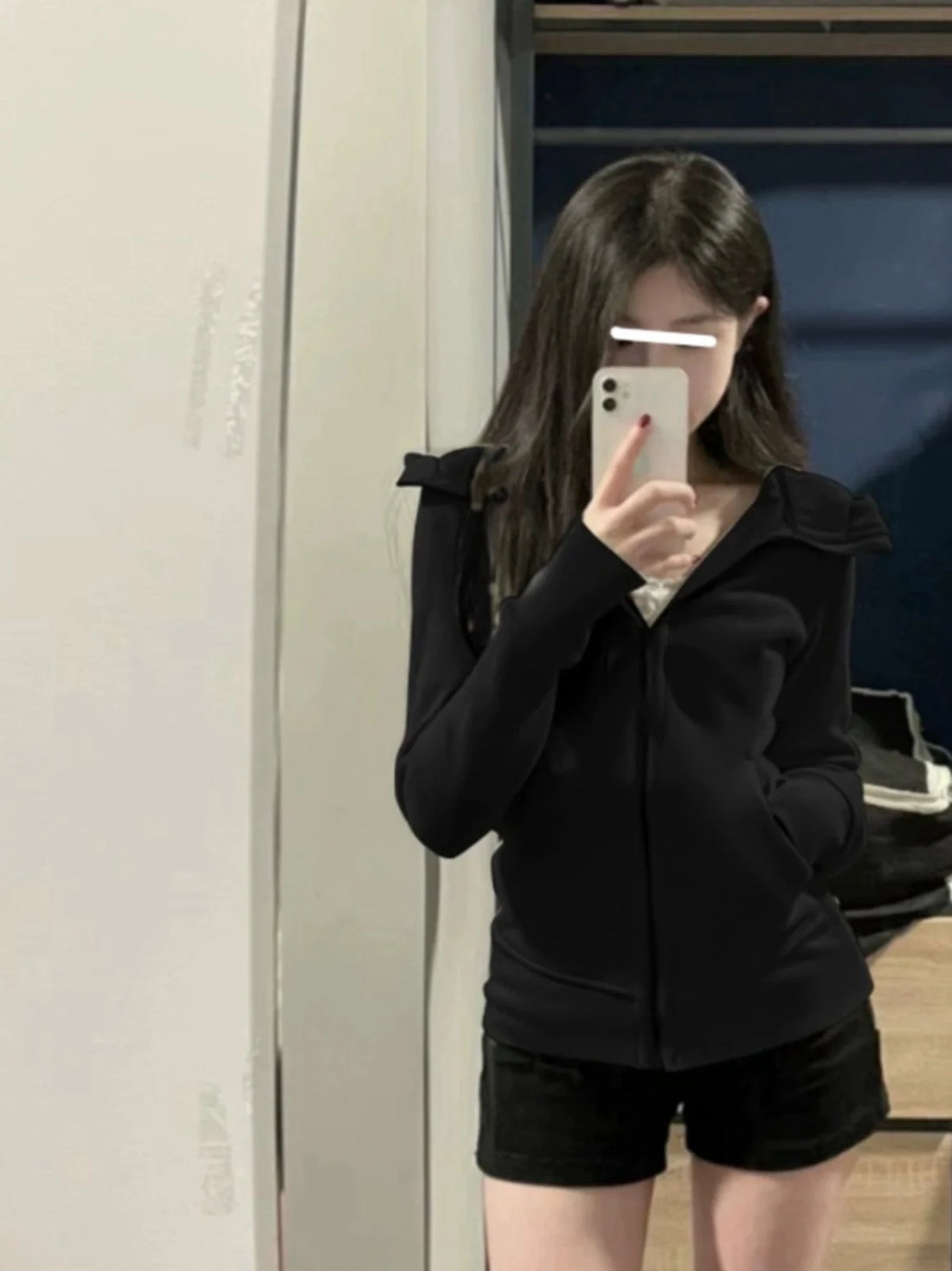 ay Fce Lined Hoodie Women's Sportswear Slim Fit Autumn Winter Casual Versatile Outerwear Korean Sle Commute Design